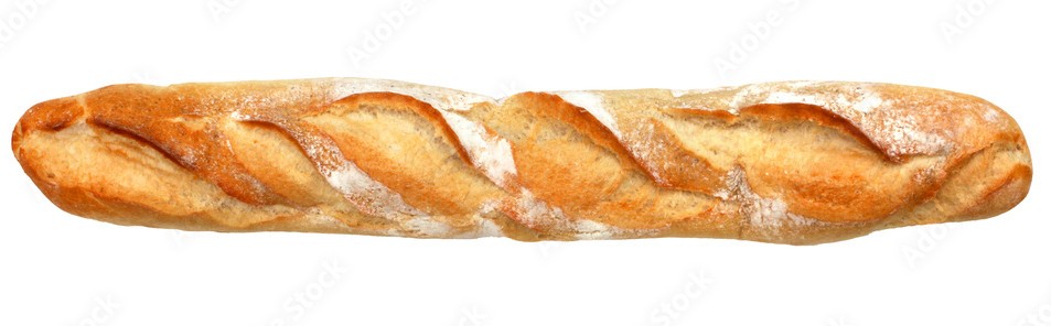 Baguette française croustillante à la croûte dorée